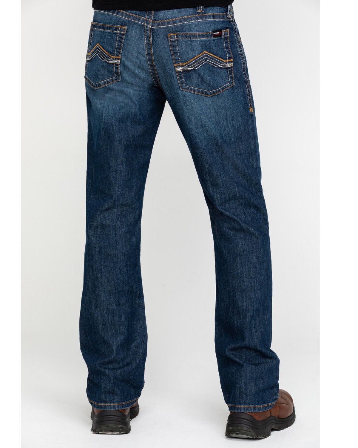 Image #3 - Ariat Men's FR M4 Jett Duralight Low Stretch Boot Work Jeans, Indigo, hi-res
