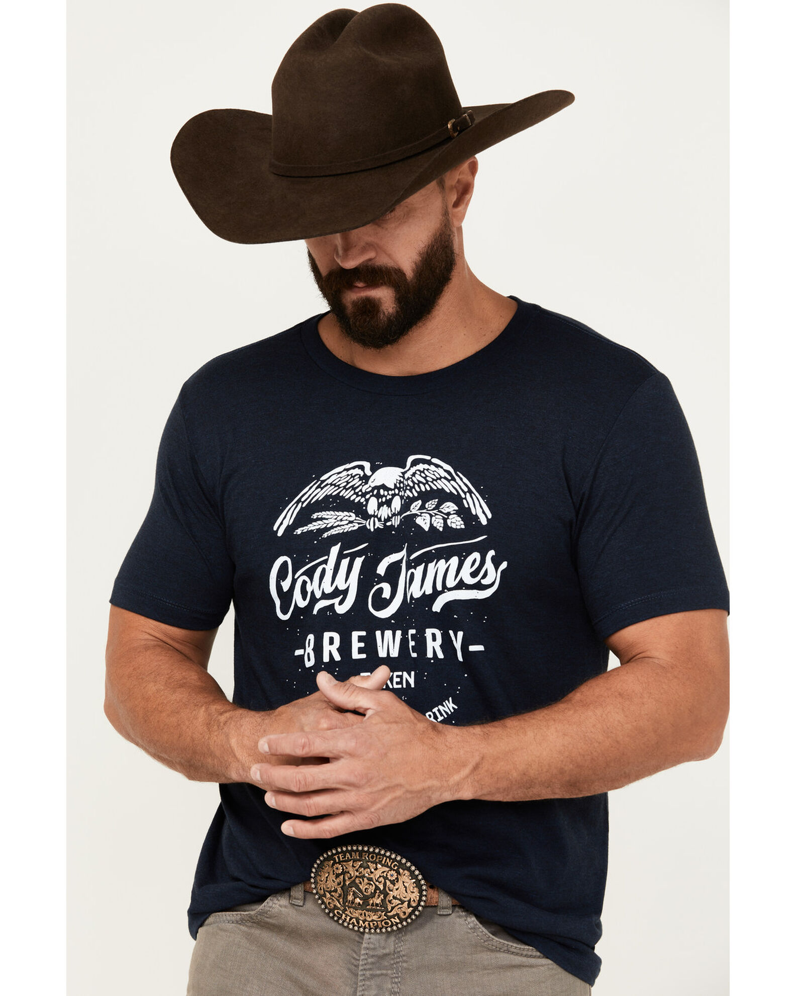 Product Name Cody James Men s Wooden Nickel Brewery Short Sleeve Graphic T Shirt