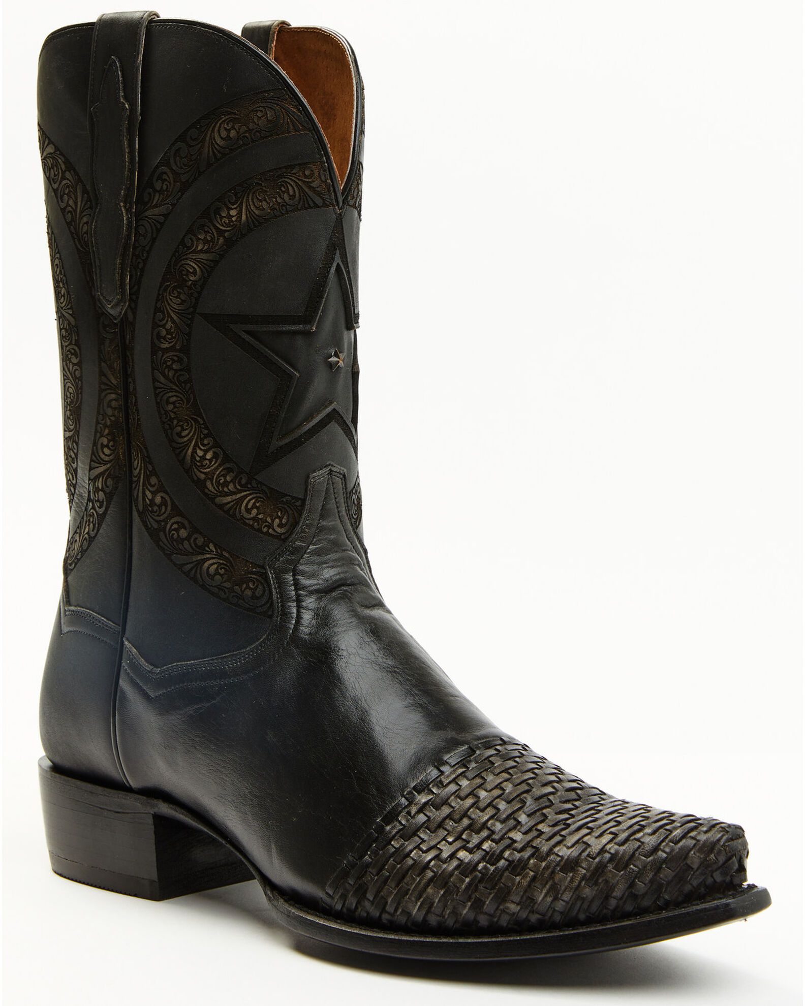 Mens black snip hotsell toe cowboy boots