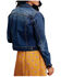 Image #2 - Stetson Women's Stretch Denim Welt Pocket Button-Front Jacket , Blue, hi-res