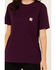 Image #3 - Carhartt Women's Loose Fit Heavyweight Short Sleeve Pocket Tee, Purple, hi-res