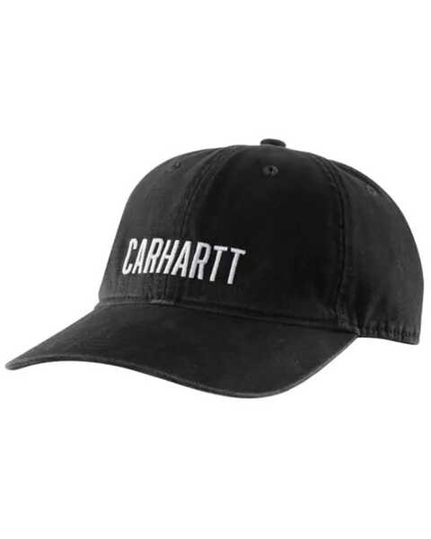 Image #1 - Carhartt Men's Force® Canvas Logo Ball Cap , Black, hi-res