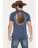 Image #1 - Cody James Men's Whiskey Barrel Logo Short Sleeve Graphic T-Shirt, Navy, hi-res