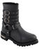 Image #1 - Milwaukee Leather Women's Triple Buckle Harness Moto Boots - Round Toe, Black, hi-res