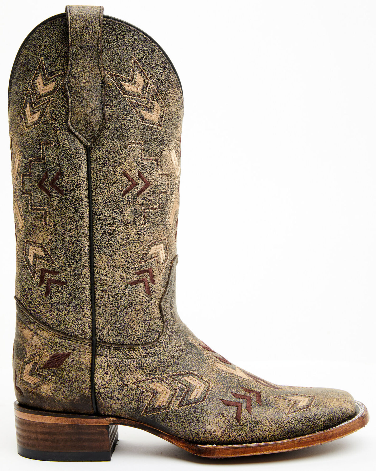 Image #2 - Circle G Women's Arrowhead Western Boots - Broad Square Toe, , hi-res