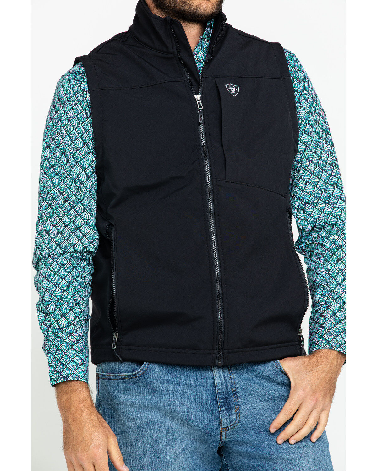 Product Name:  Ariat Men's Logo 2.0 Softshell Zip-Up Vest