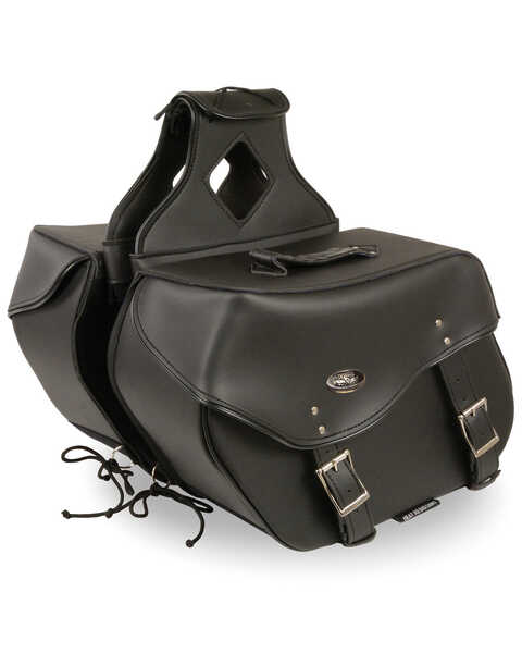 Image #3 - Milwaukee Leather Large Zip-Off Throw Over Saddle Bag, Black, hi-res