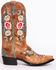 Macie Bean Women's Rose Garden Western Boots - Snip Toe, Honey, hi-res