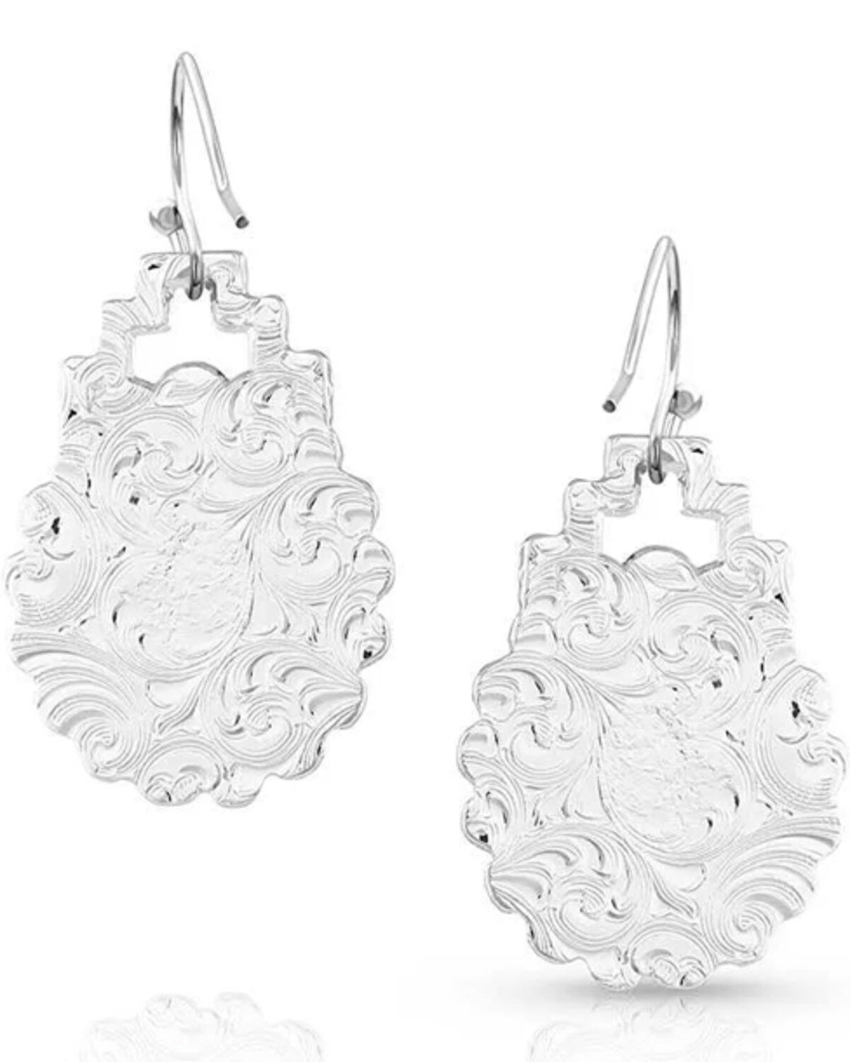Image #2 - Montana Silversmiths Blue Spring Turquoise Earrings, Silver, hi-res
