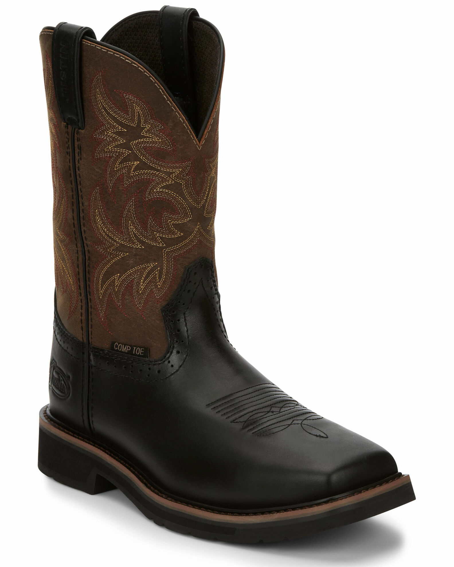 Justin Men s Driller Western Work Boots Composite Toe Boot Barn