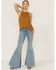 Panhandle Women's Halter Sweater Knit Tank, Mustard, hi-res