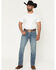 Image #1 - Hooey Men's Medium Wash Slim Straight Stretch Denim Jeans, Medium Wash, hi-res