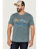 Flag & Anthem Men's Scenic Mountain Burnout Graphic T-Shirt , Teal, hi-res