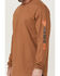 Hawx Men's FR Logo Long Sleeve Work T-Shirt - Big, Russett, hi-res