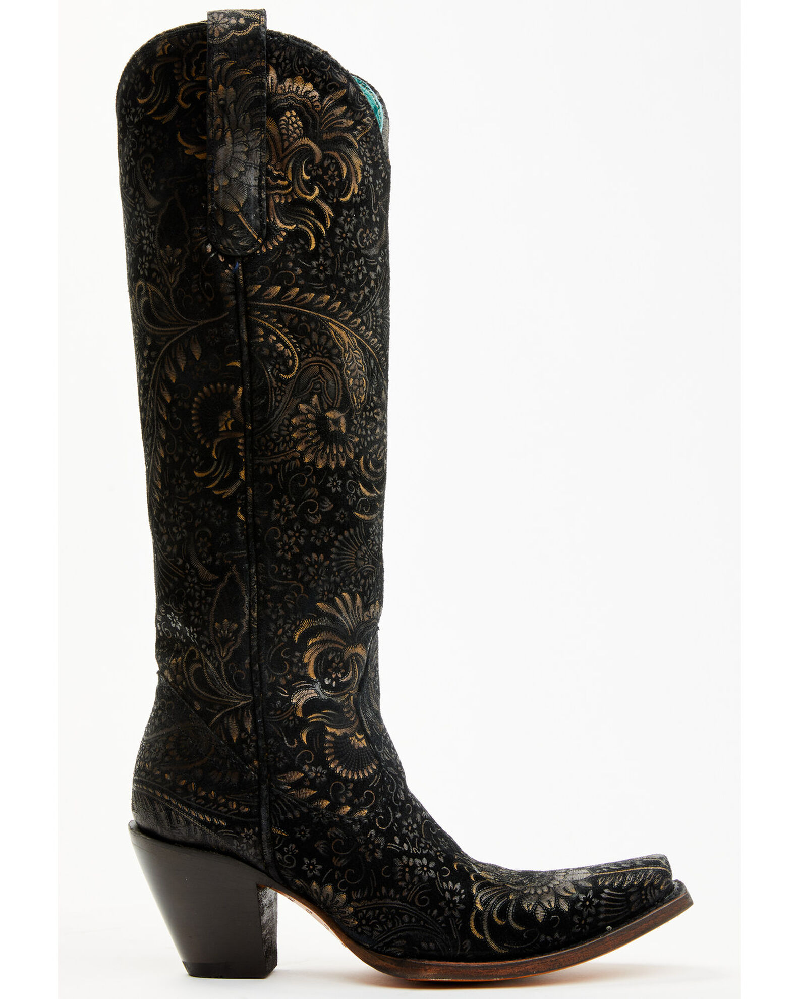 Corral Women s Floral Tall Western Boots Snip Toe