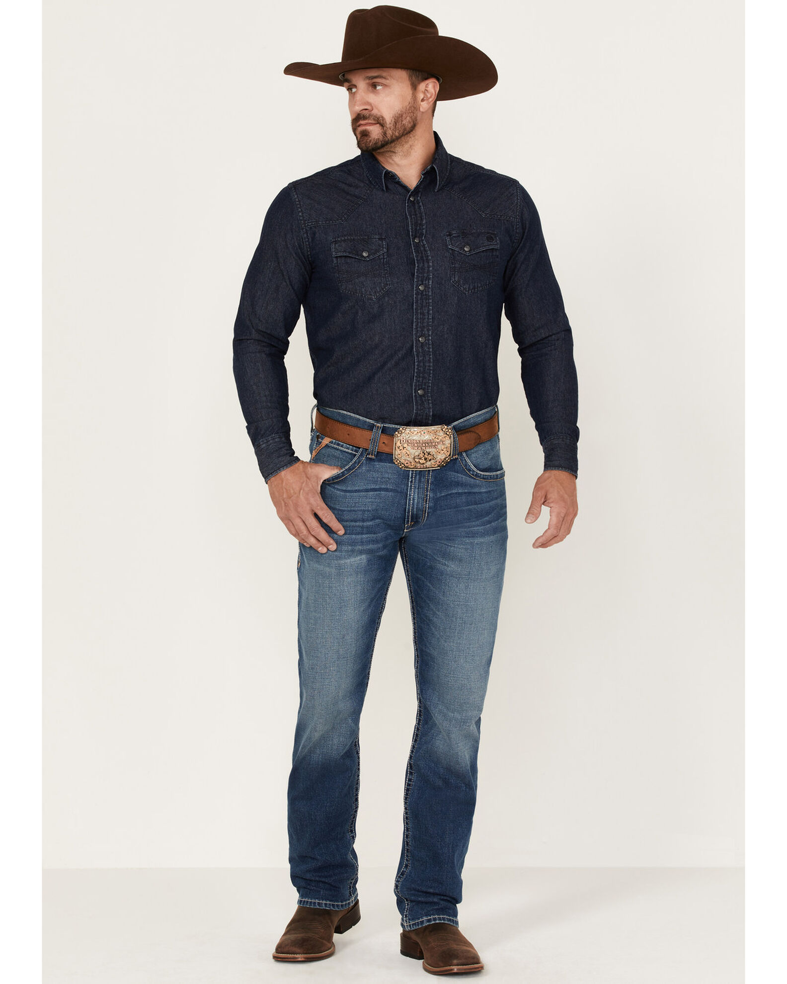 Jeans for cowboy boots mens sale