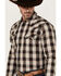 Image #2 - Cody James Men's Desert Nights Plaid Print Long Sleeve Snap Western Shirt, Navy, hi-res