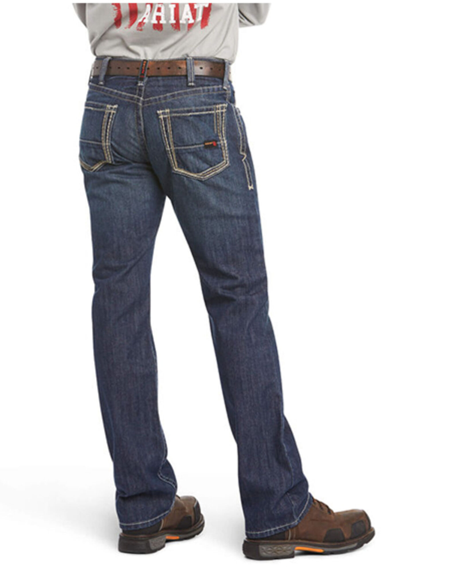 Image #2 - Ariat Men's FR M4 Bootcut Work Jeans, Denim, hi-res
