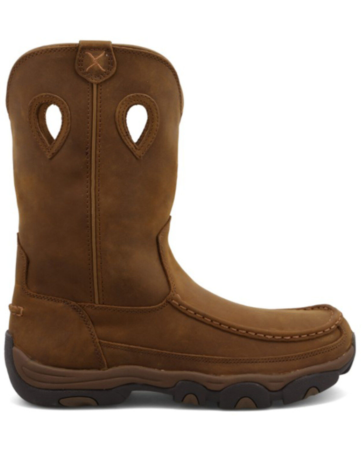 Image #3 - Twisted X Men's Distressed Saddle Hiker Boots, Brown, hi-res