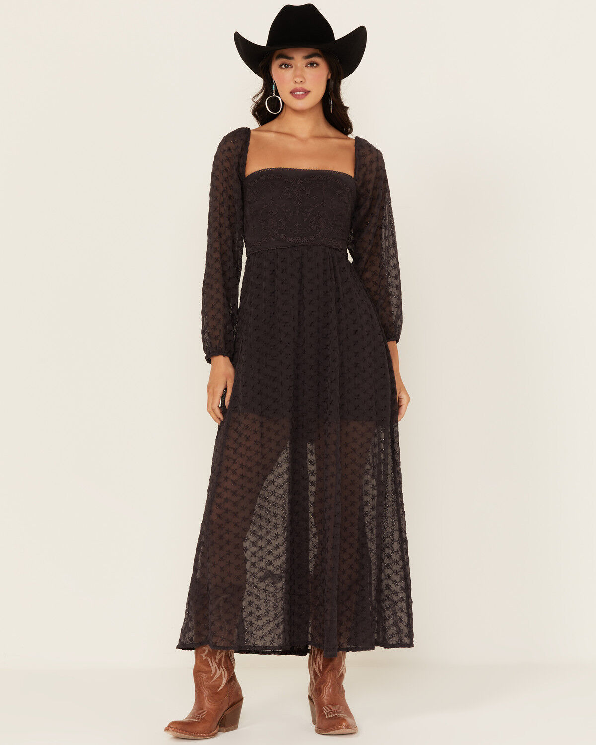 Image #1 - Free People Women's Malina Long Sleeve Maxi Dress, , hi-res