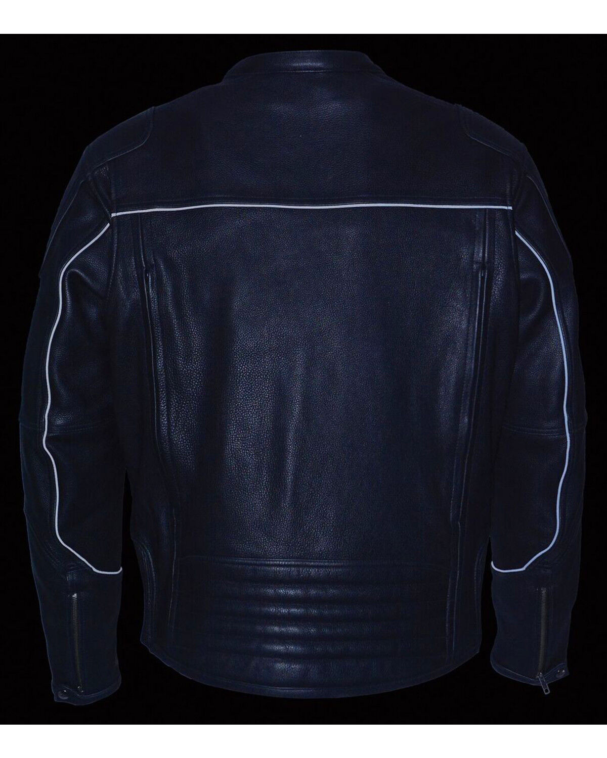 Image #6 - Milwaukee Leather Men's Cool Tec Leather Scooter Jacket, Black, hi-res