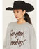 Image #2 - Bailey Rose Women's See You Cowboy Sweater, Grey, hi-res