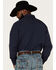 Panhandle Men's Dobby Stripe Long Sleeve Snap Shirt , Navy, hi-res
