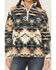Image #3 - Wrangler Retro Women's Southwestern Print Sherpa Zip Pullover, Blue, hi-res