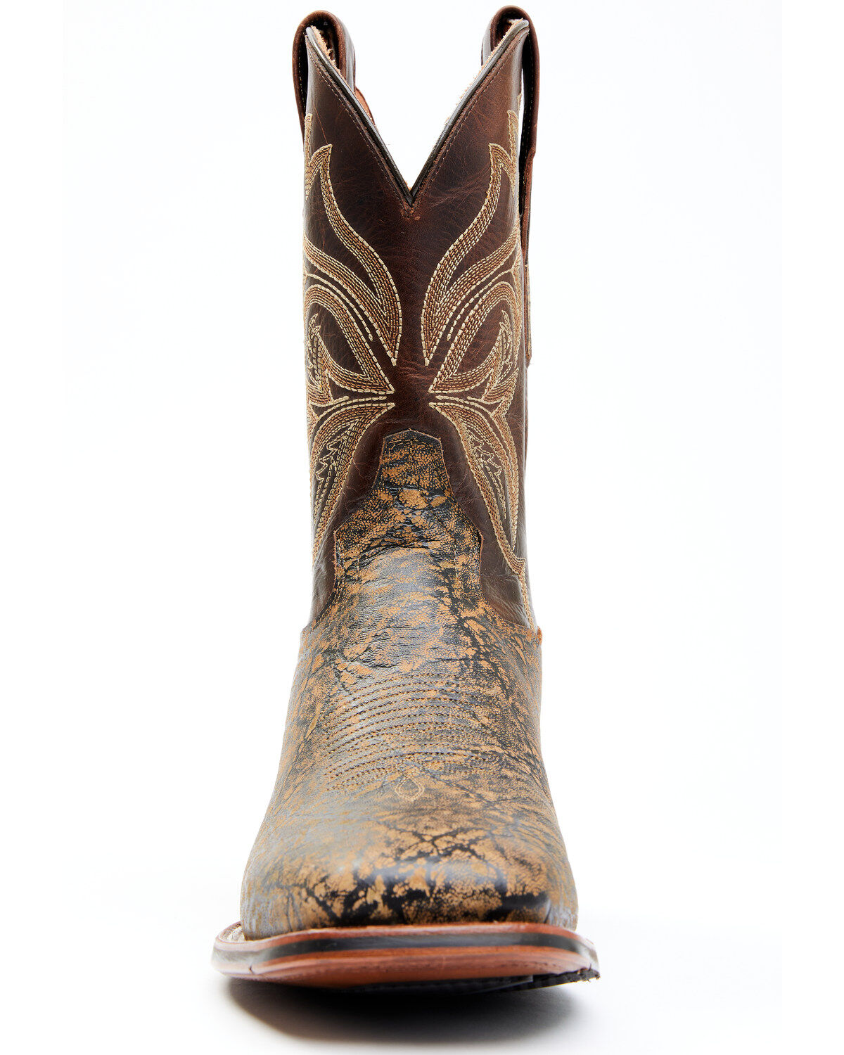 Image #3 - Dan Post Men's Elephant Print Western Performance Boots - Broad Square Toe, Cognac, hi-res