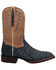Image #2 - Dan Post Women's Exotic Sueded Caiman Western Boots - Broad Square Toe, Blue, hi-res