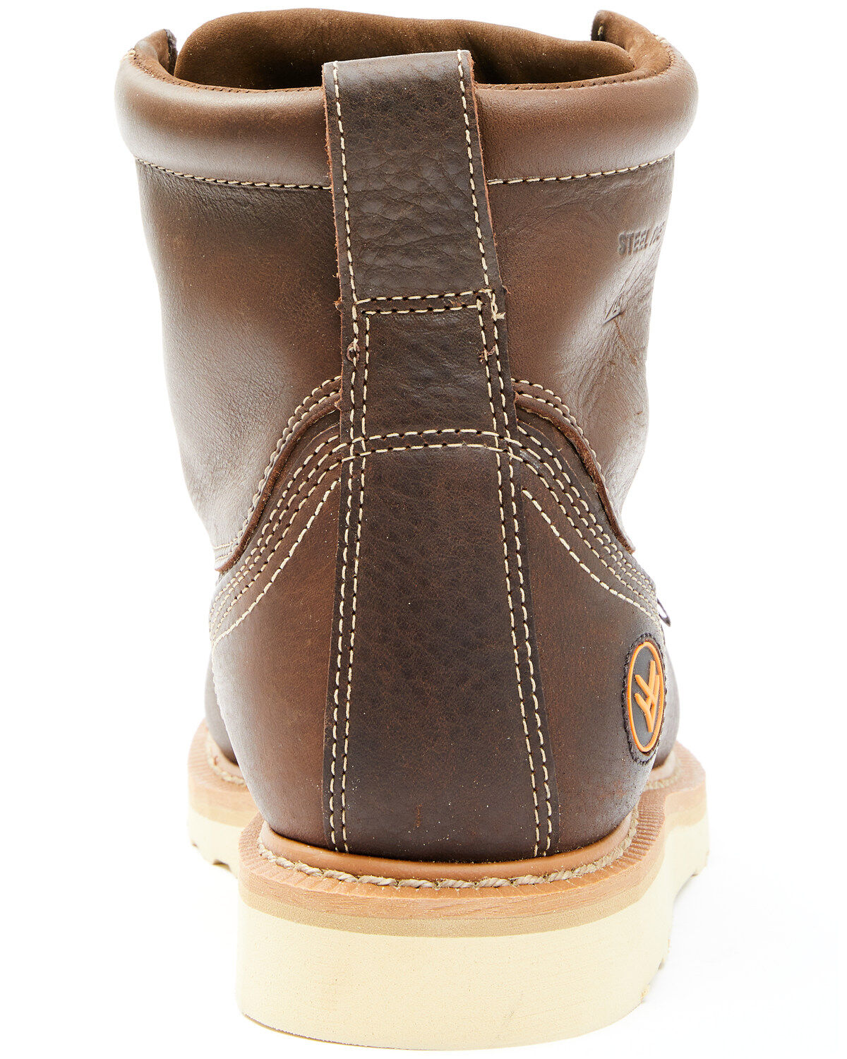 Image #5 - Hawx Men's USA Moc Wedge Value Work Boots - Steel Toe, Dark Brown, hi-res