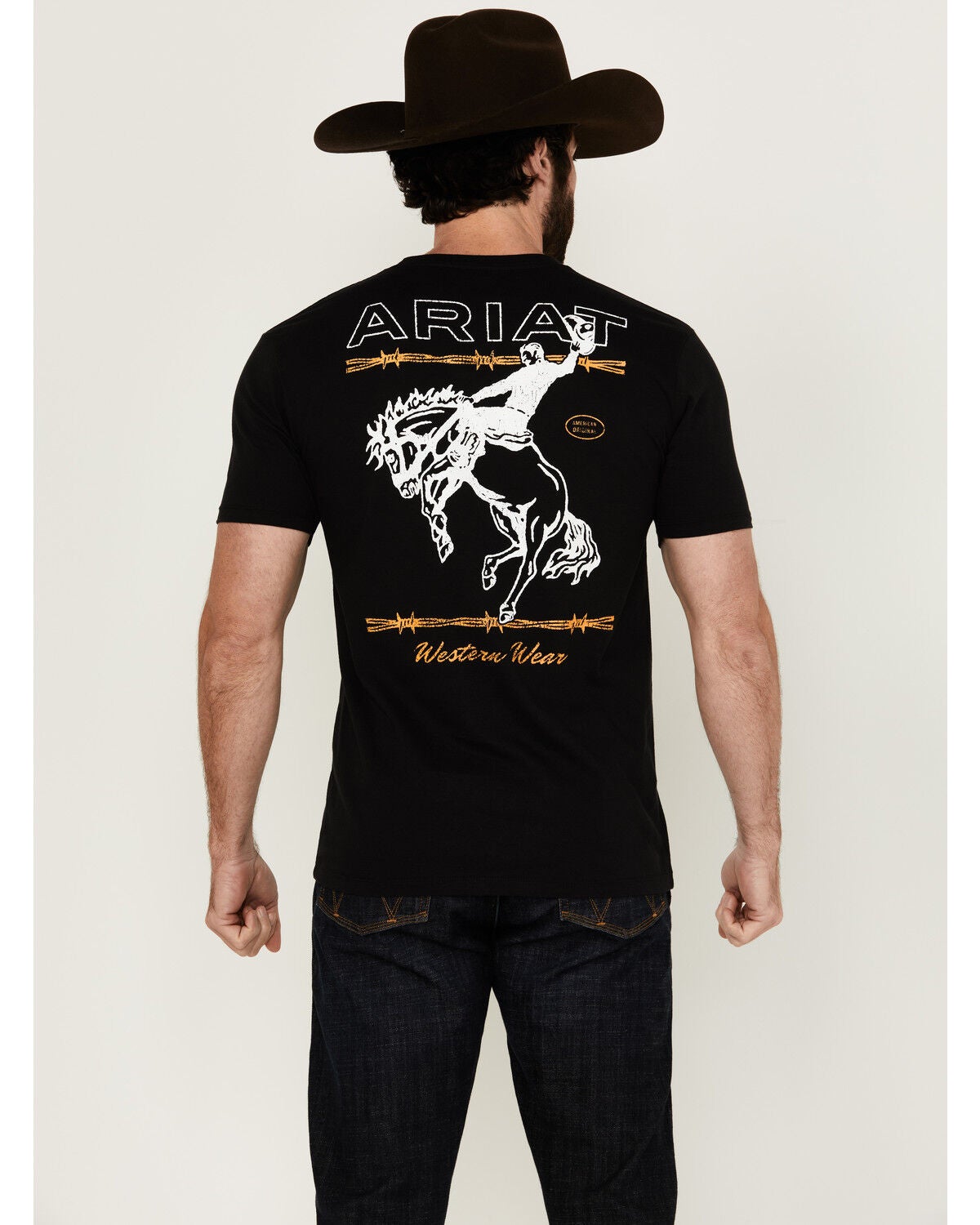 Ariat Men's Western Wear Cowboy Short Sleeve Graphic T-Shirt, Black, hi-res