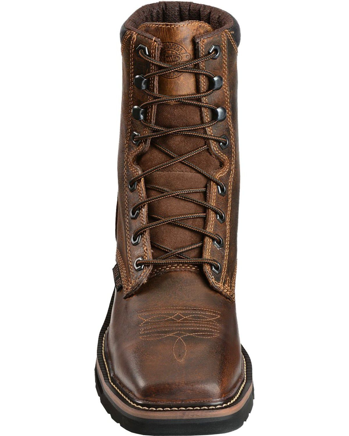 Image #4 - Justin Men's Stampede Pulley 8" Lace-Up Work Boots - Steel Toe, , hi-res