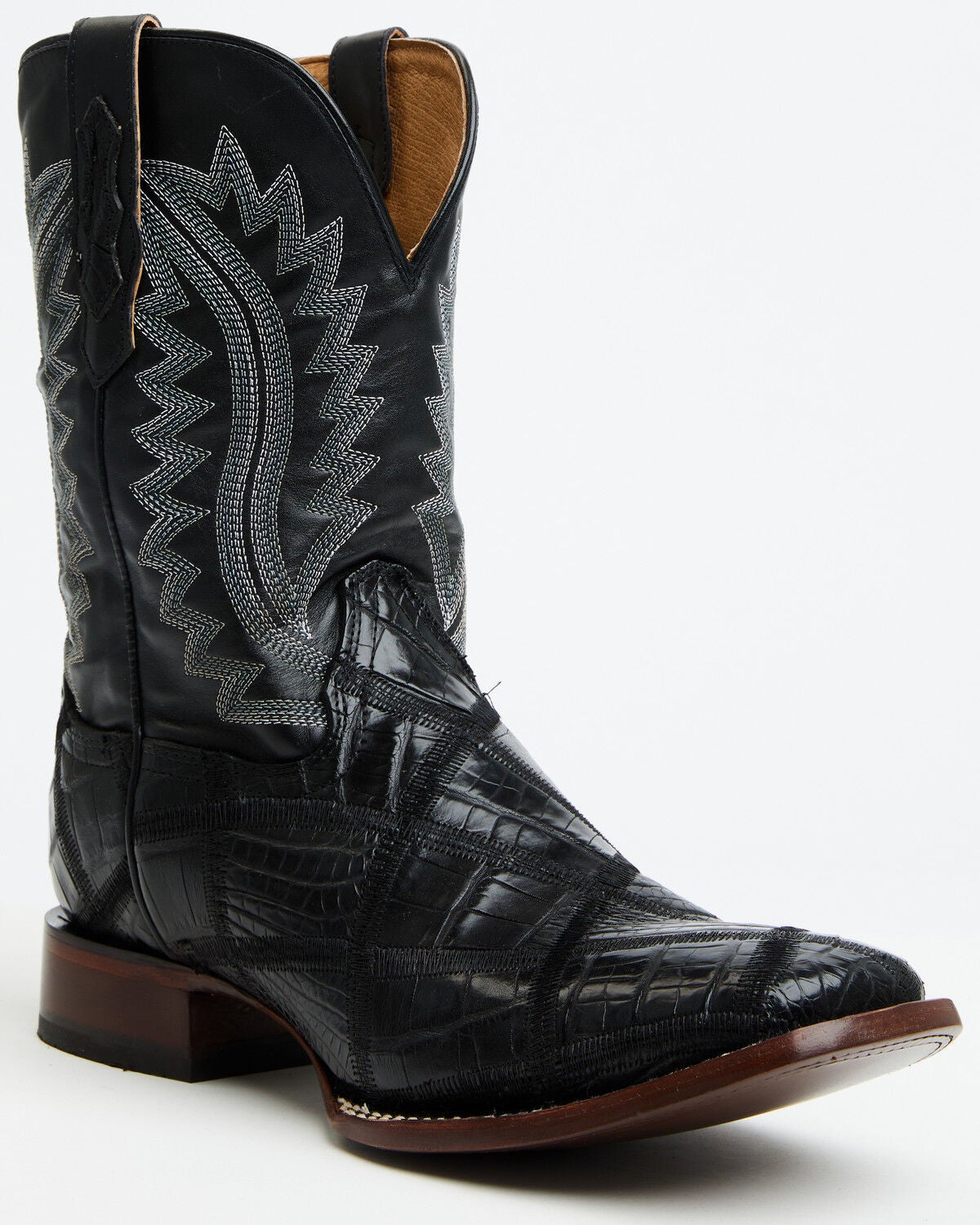 Image #1 - Cody James Men's Exotic American Alligator Western Boots - Broad Square Toe, Black, hi-res