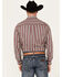 RANK 45® Men's Pattison Southwestern Striped Print Long Sleeve Button-Down Western Shirt, Cream, hi-res
