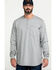 Image #1 - Hawx Men's FR Long Sleeve Pocket Henley Work Shirt, Medium Grey, hi-res