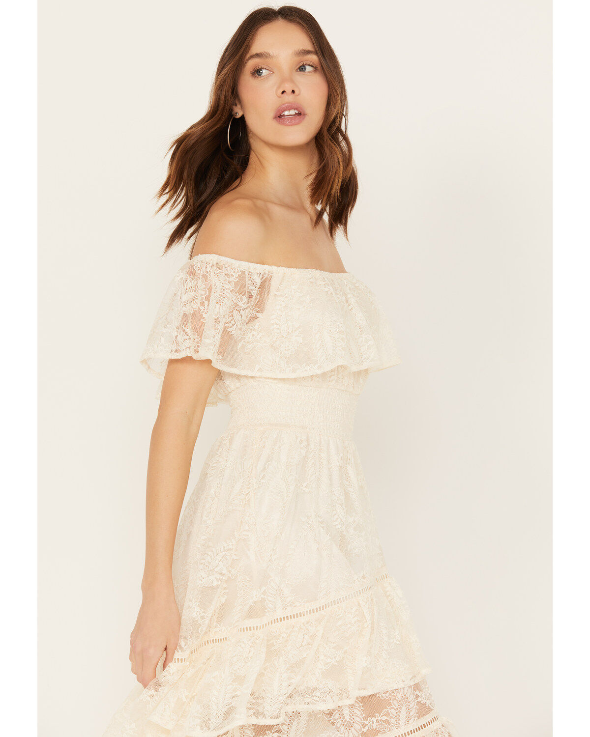 Image #2 - Shyanne Women's Off-Shoulder Tiered Lace Dress, , hi-res