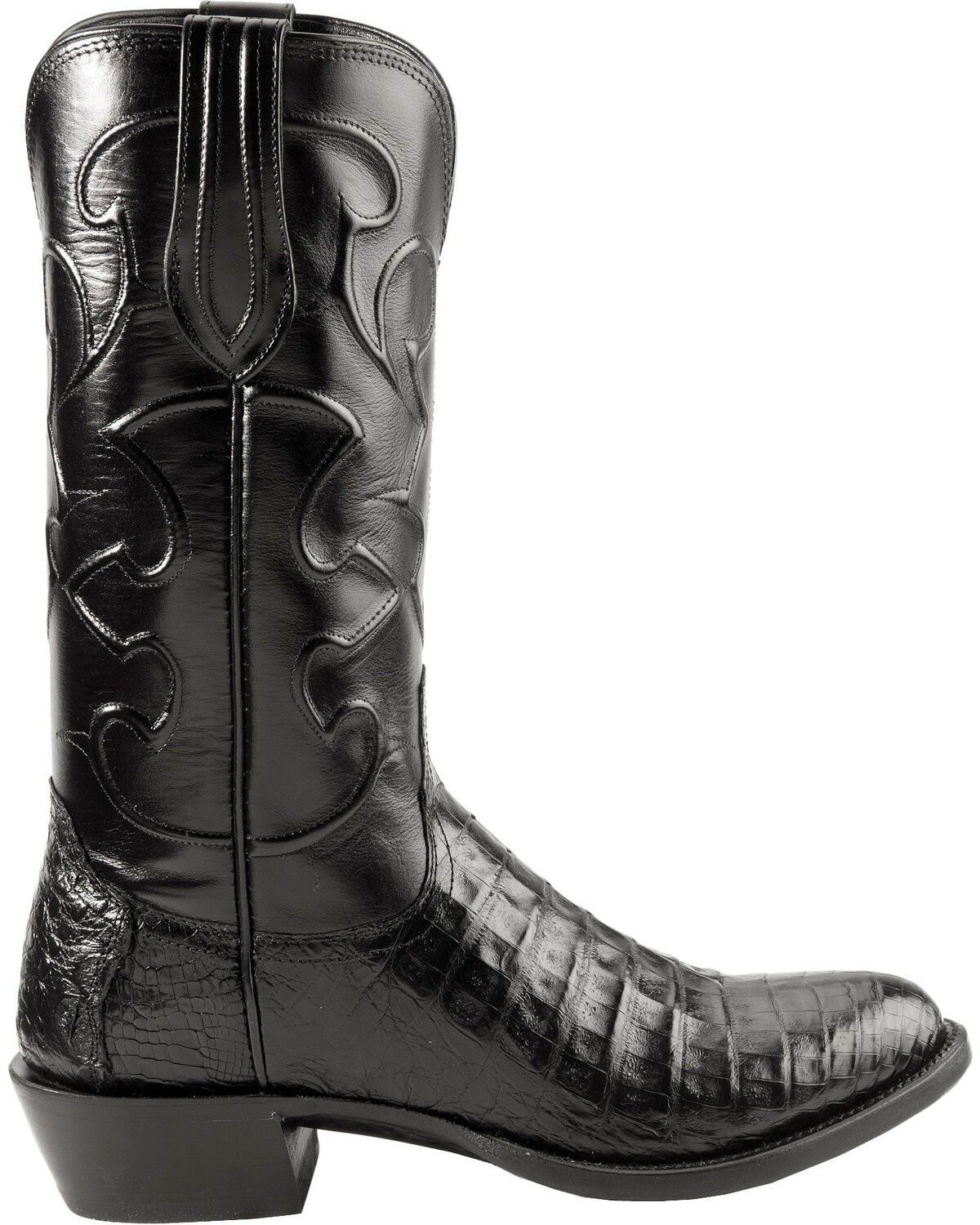 Image #2 - Lucchese Handmade 1883 Exotic Crocodile Belly Cowboy Boots - Round Toe, Black, hi-res