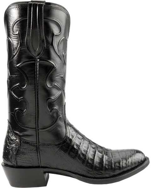 Image #2 - Lucchese Handmade 1883 Black Crocodile Belly Cowboy Boots - Medium Toe, , hi-res
