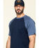 Image #4 - Hawx Men's Navy Midland Short Sleeve Baseball Work T-Shirt - Big, Navy, hi-res