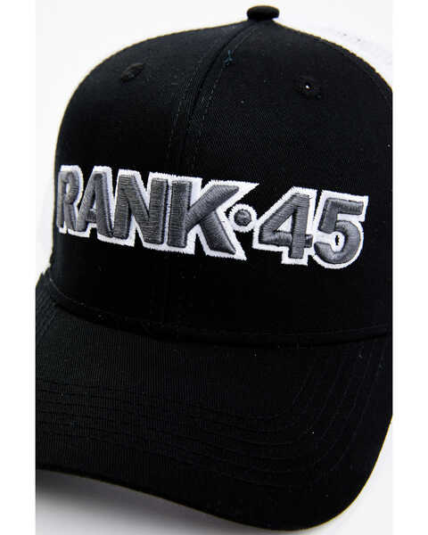 RANK 45 Men's Embroidered Logo Mesh-Back Ball Cap , Black, hi-res