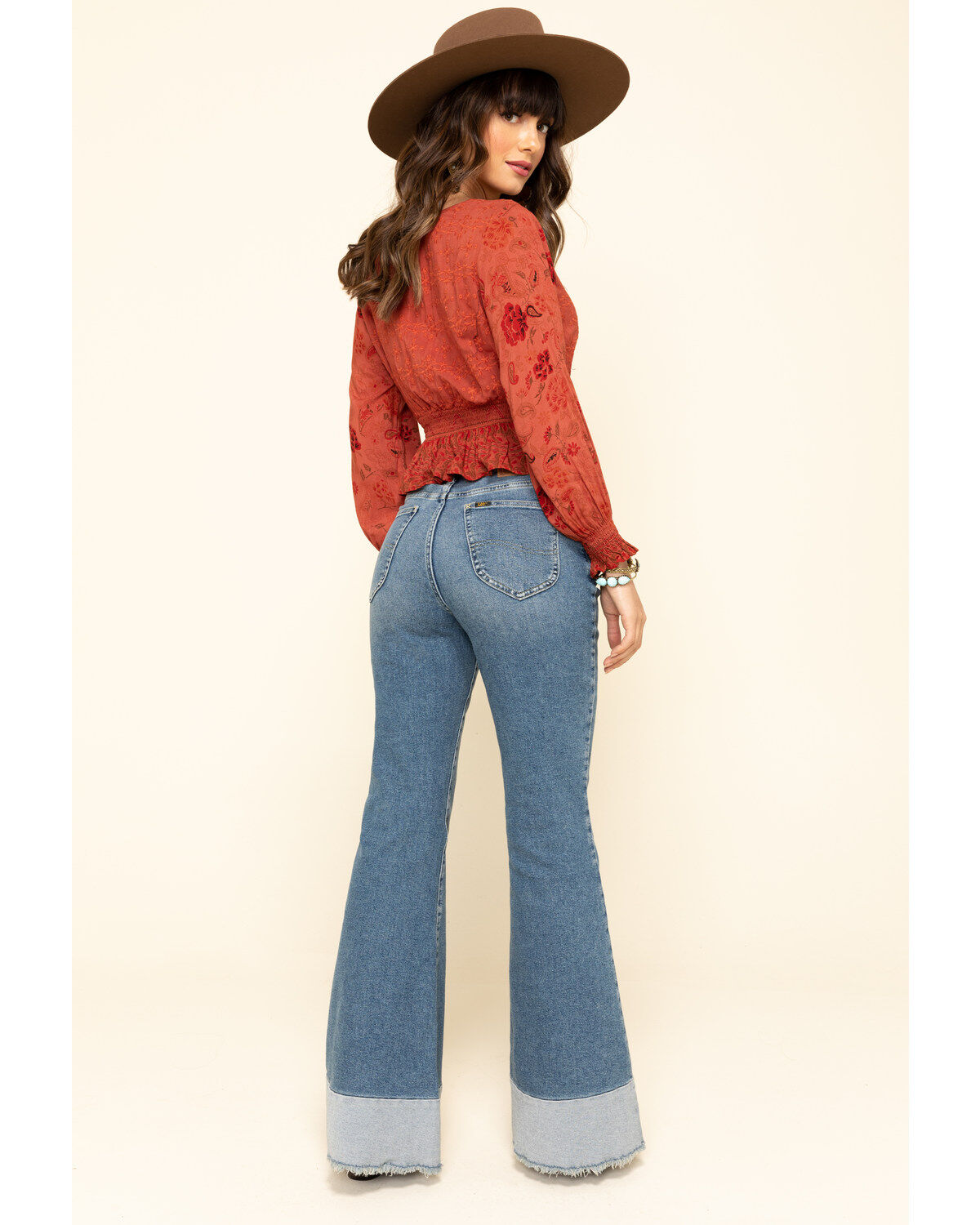 faded flare jeans