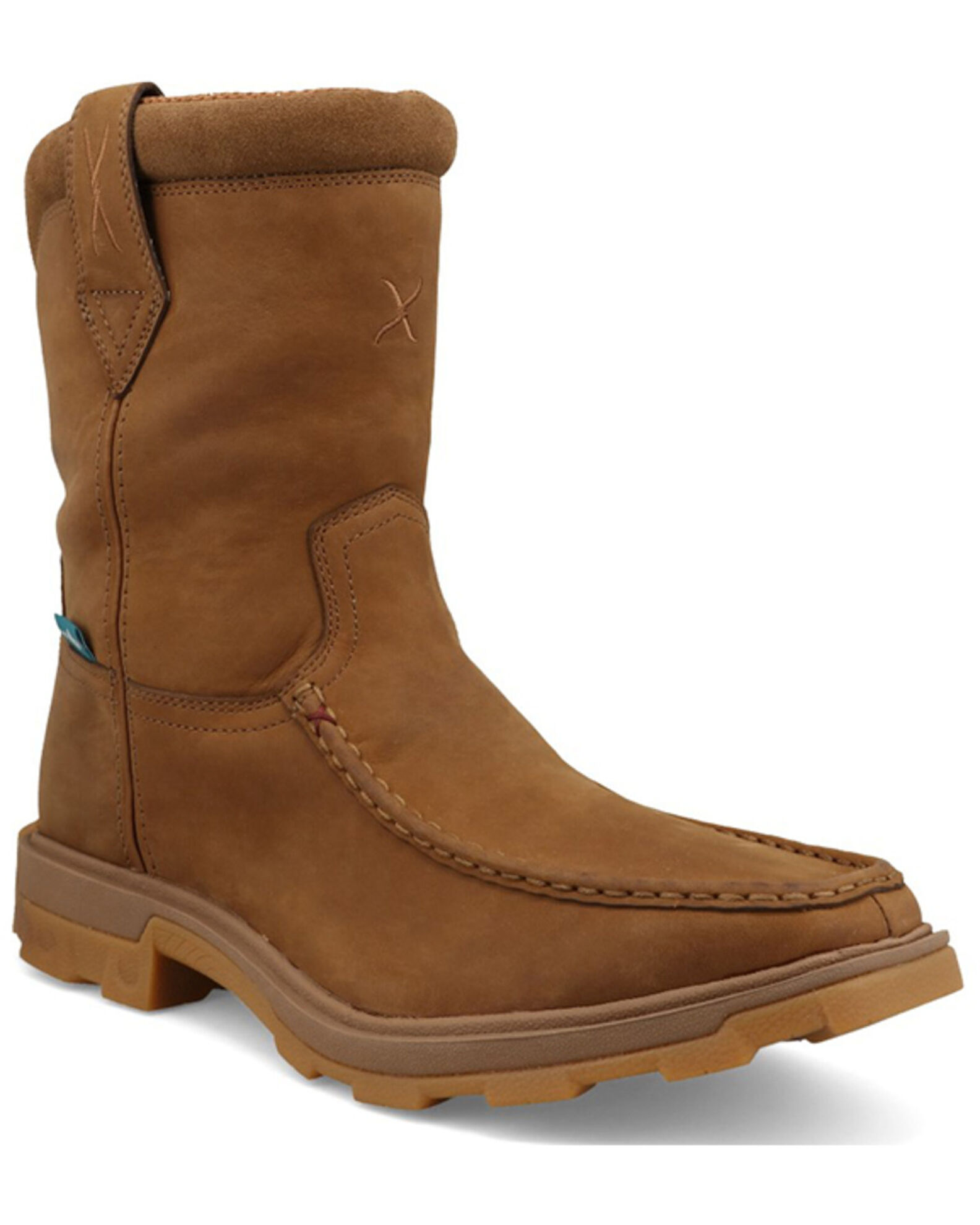 Pull on sales moc toe boots