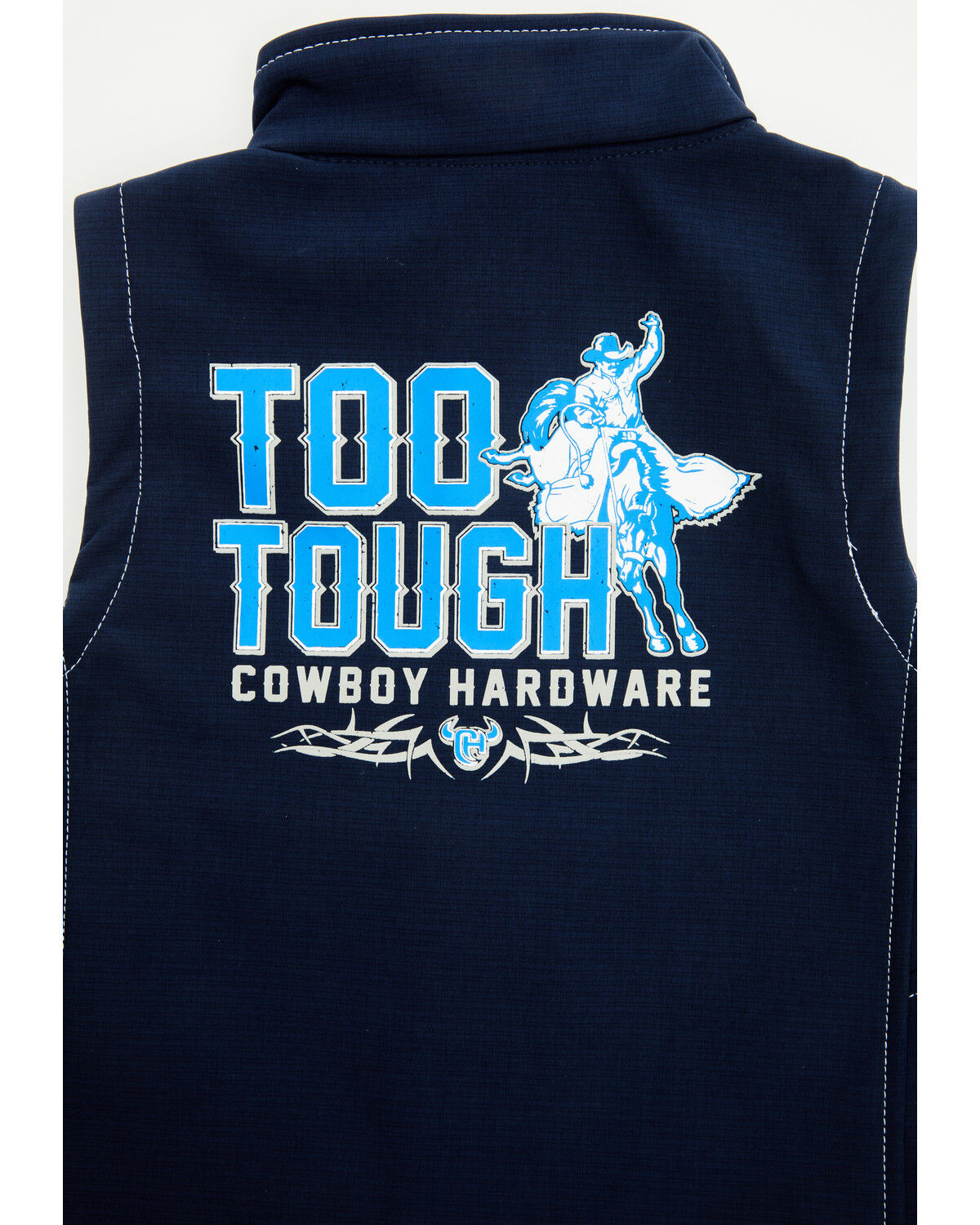 Image #4 - Cowboy Hardware Toddler Boys' Too Tough Vest, Navy, hi-res