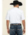 Cody James Core Men's Weekend Warrior Striped Short Sleeve Western Shirt , White, hi-res