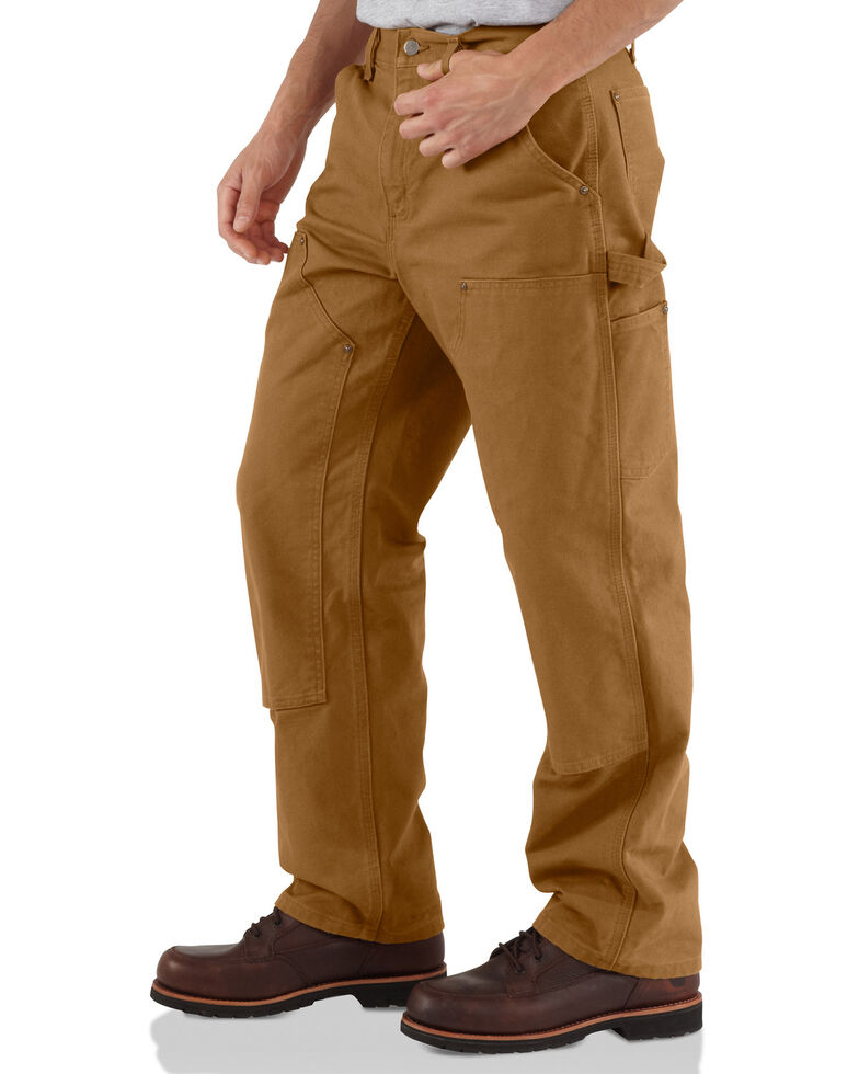 Carhartt Men's Double Front Washed Dungaree work Pants Boot Barn