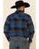 Image #3 - Resistol Men's Montreal Large Plaid Long Sleeve Western Shirt, Blue, hi-res