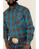 Image #3 - Rough Stock By Panhandle Men's Menlo Ombre Plaid Long Sleeve Western Shirt, , hi-res