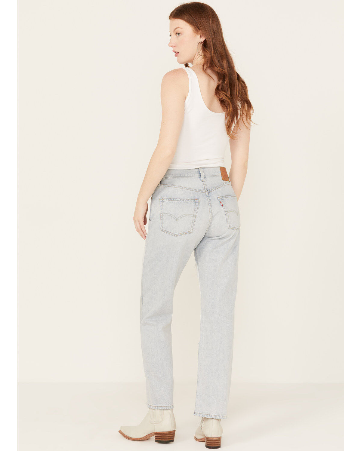 Image #3 - Levi's Premium Women's Light Wash 501 90's Freehand Folk Cropped Jeans, Light Wash, hi-res