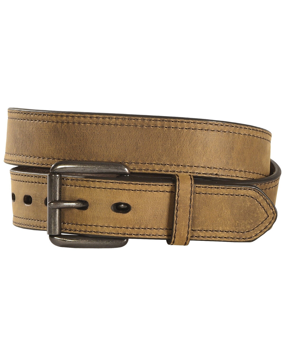 Ariat Men's Basic Jean Leather Belt, Brown, hi-res